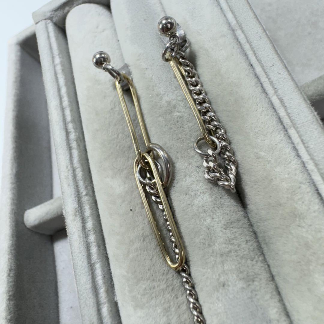 【箱付き】JUSTINE CLENQUET 　ピアス　シルバー　チェーン