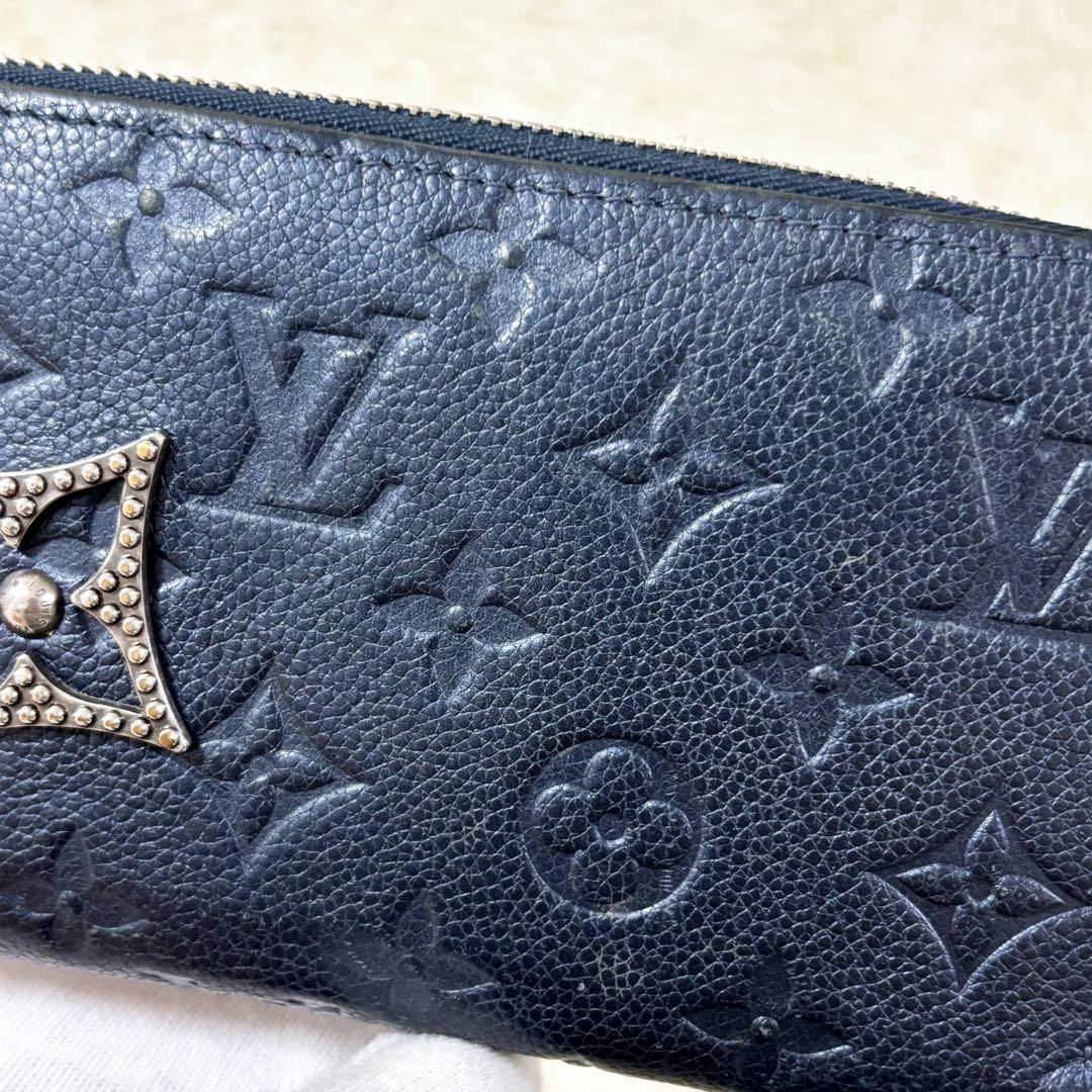 【美品】ルイヴィトン 長財布 ジッピーウォレット アンプラント マリンメタル