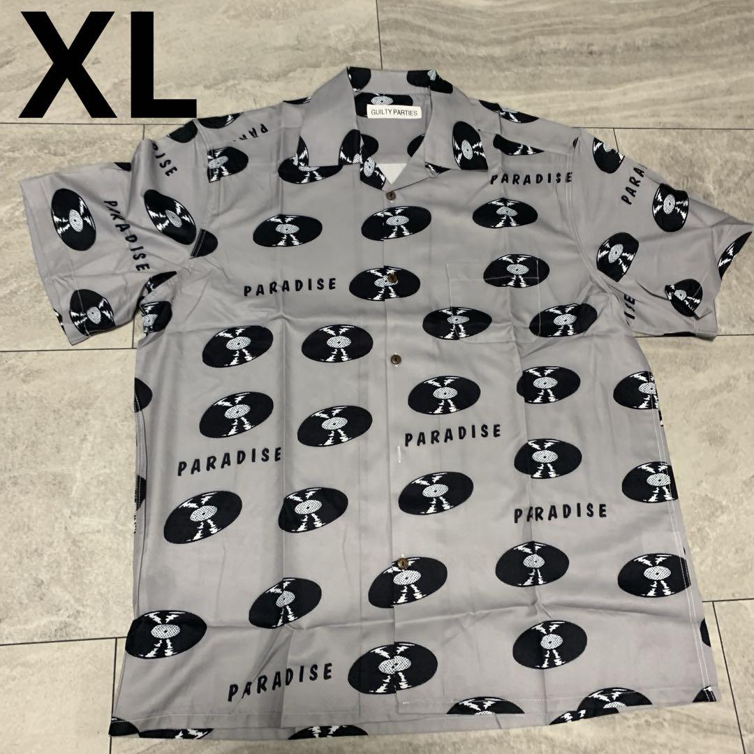 ワコマリア　半袖シャツXL レコード柄