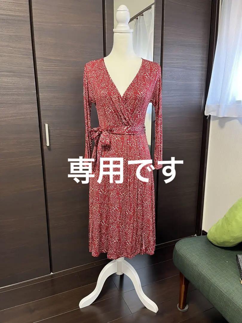 マックスマーラ   Max Mara  ワンピース　カシュクール　赤　XL