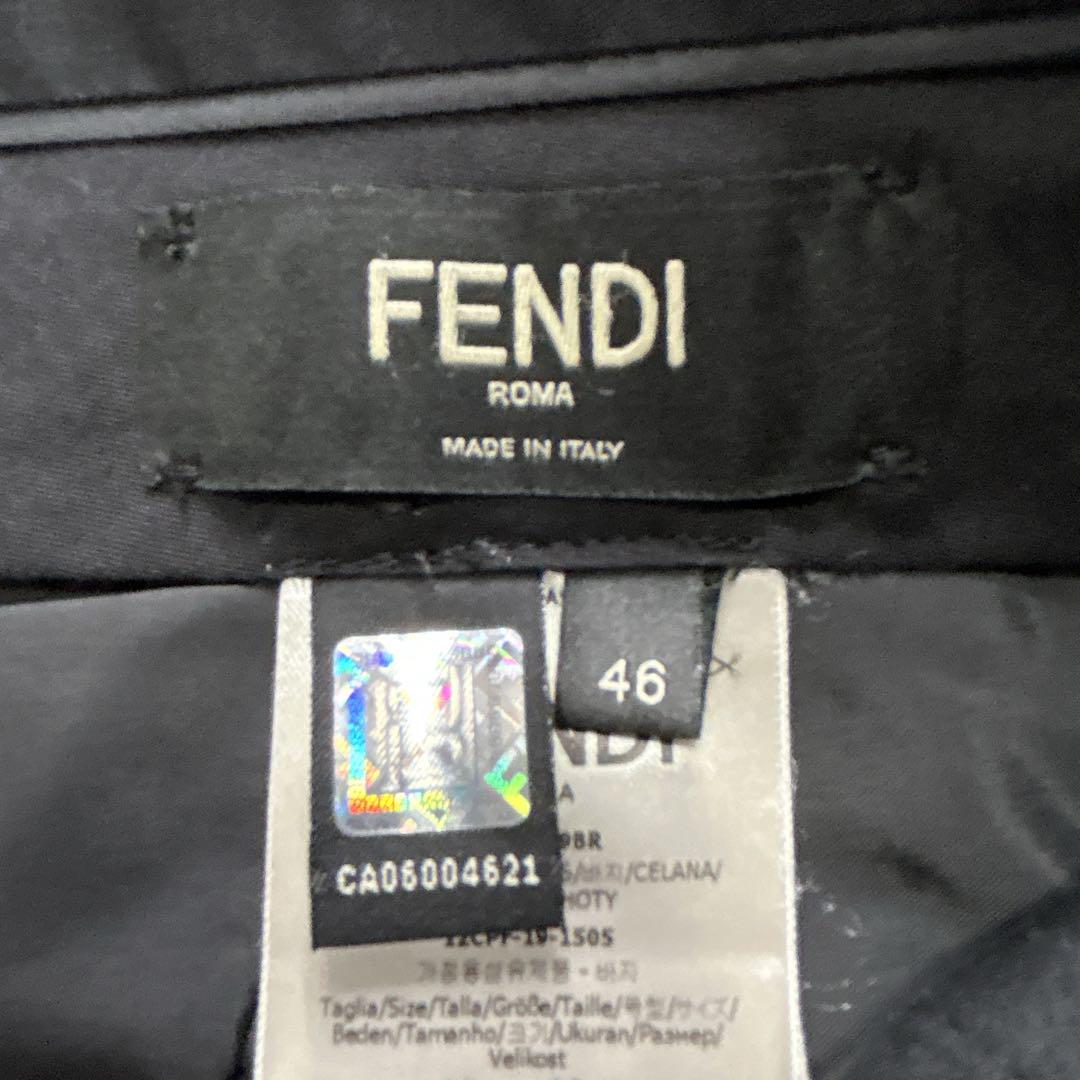 FENDI /フェンディ/シースルーチェックパンツ 46 M シルク混