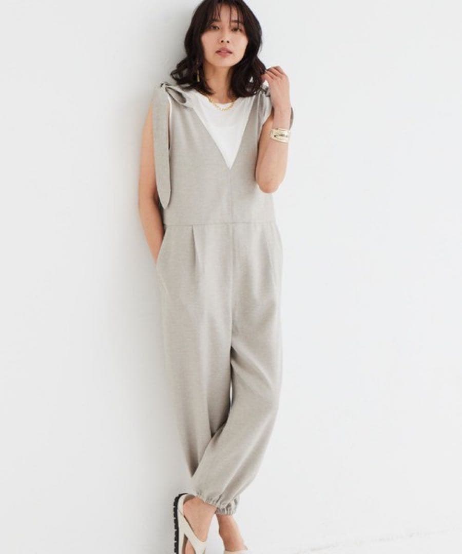 BARNYARDSTORM リボンショルダーオールインワン サロペット