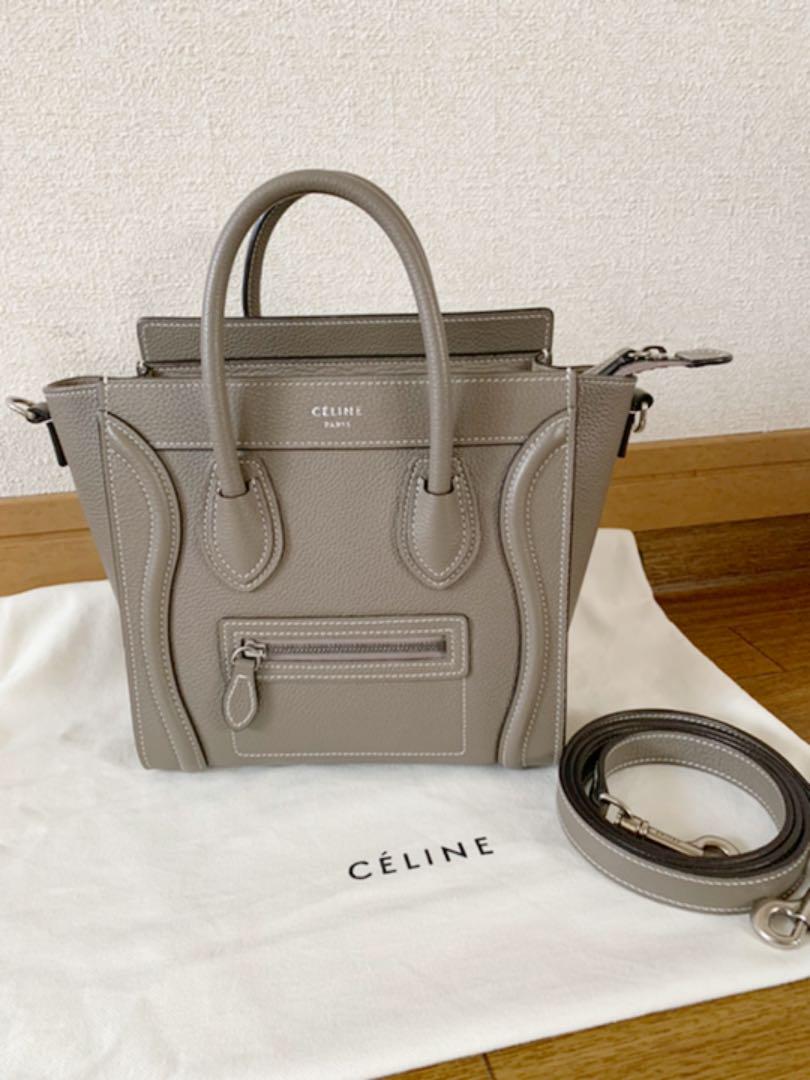 最終値下げ セリーヌ ラゲージ スリ希少旧ロゴ フィービー ナノ スリ アウトレット特売中 CELINE スリ ナノ セリーヌ ハンドバッグ