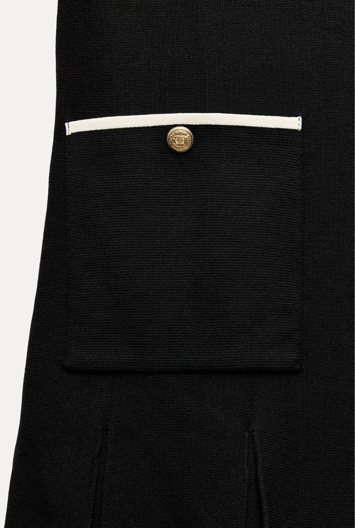 ZARA ショート丈ニットワンピース - メルカリ