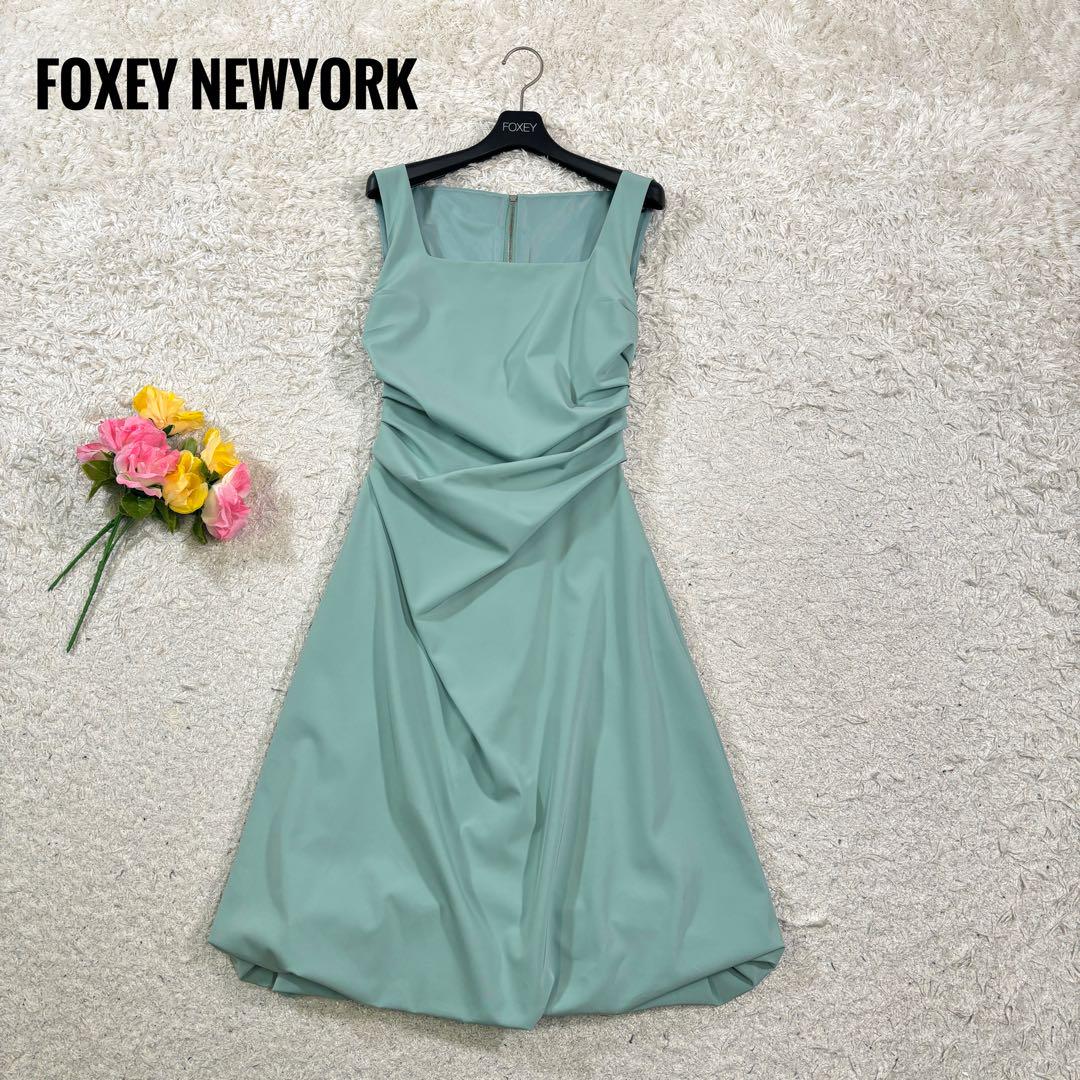 FOXYNEWYORK ミントグリーン 結婚式 バルーンワンピース フォーマル