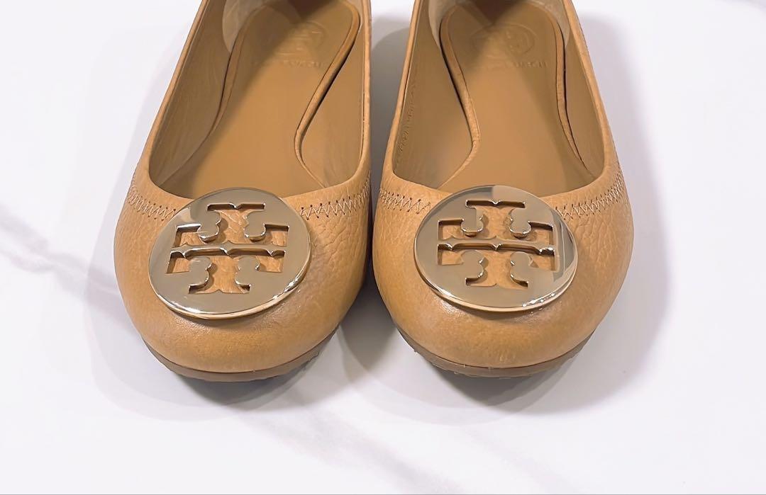 美品 TORY BURCH 正規品トリーバーチ本革フラットシューズ