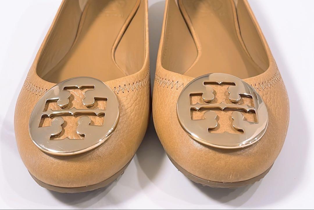 美品 TORY BURCH 正規品トリーバーチ本革フラットシューズ