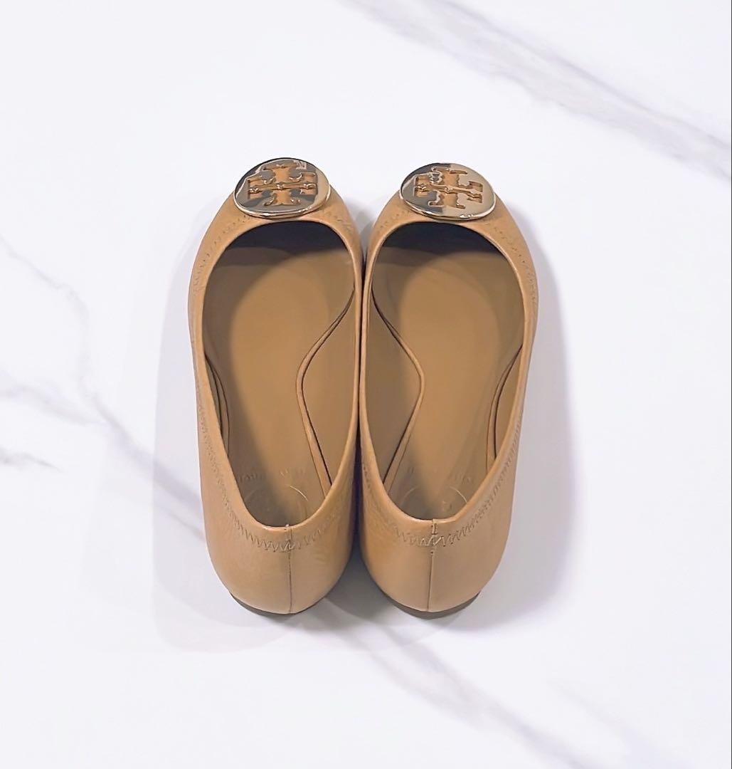 美品 TORY BURCH 正規品トリーバーチ本革フラットシューズ