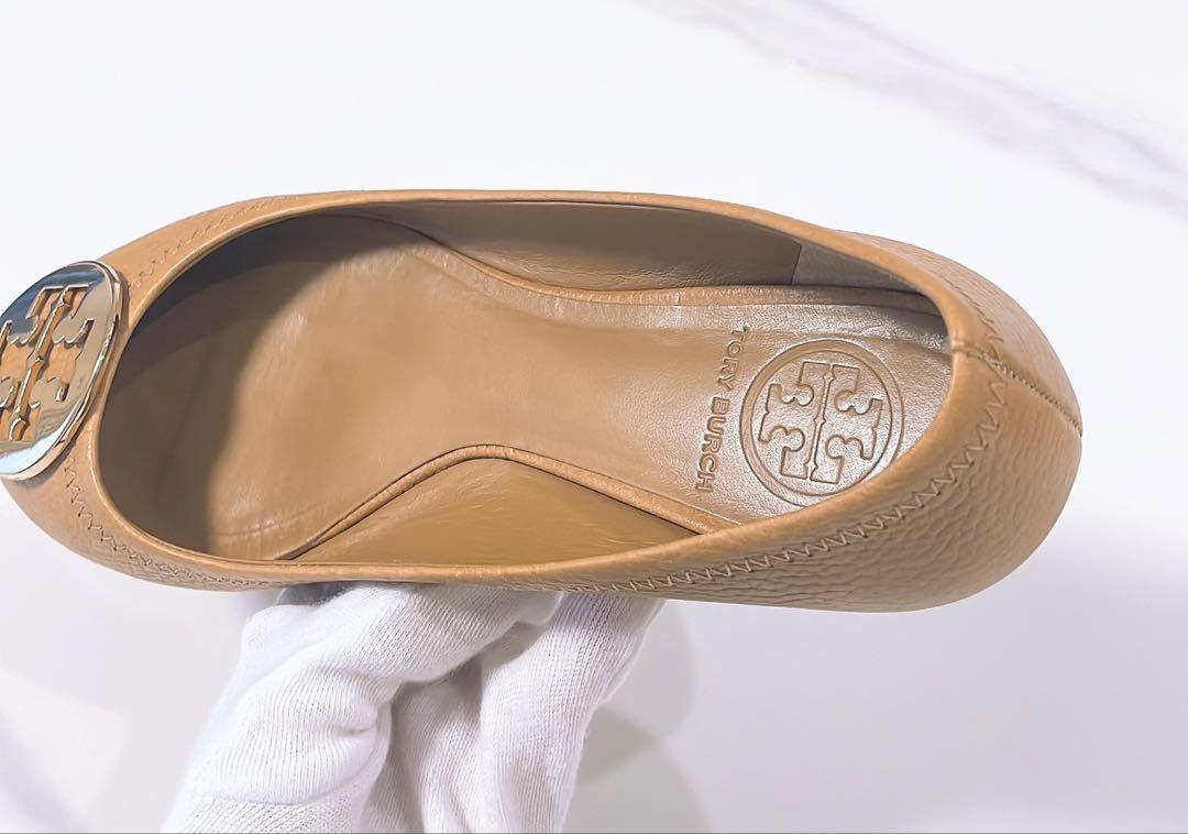 美品 TORY BURCH 正規品トリーバーチ本革フラットシューズ