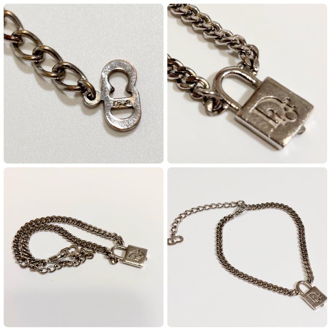 Dior ブレスレット パドロック 南京錠 ロゴ刻印 CD シルバー カデナ Dior ブレスレット パドロック 南京錠 ロゴ刻印 CD シルバー