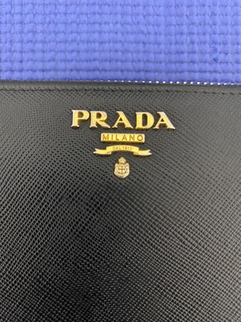 PRADA ブラック 長財布 サフィアーノレザー