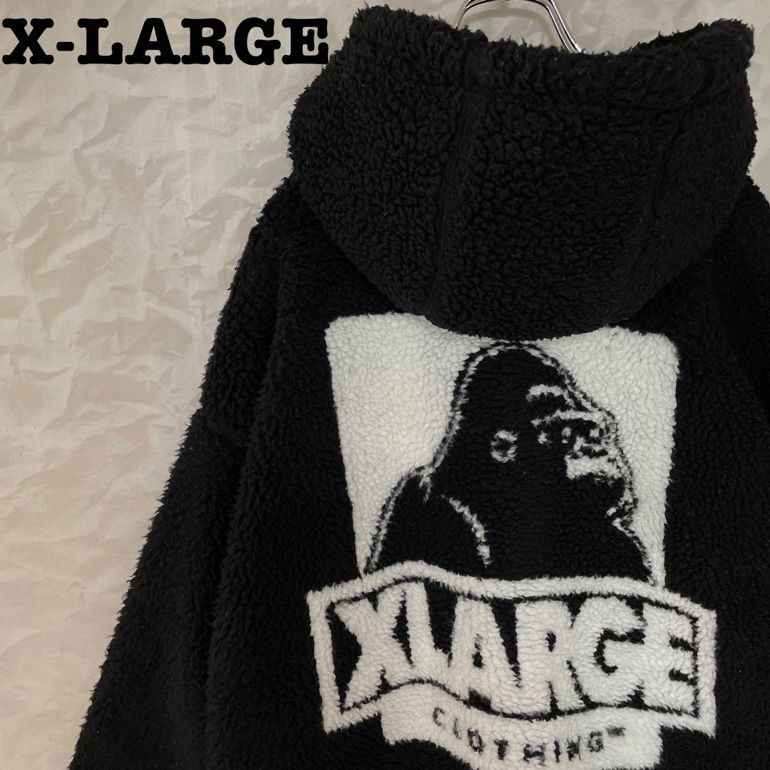 【人気Lサイズ】X-LARGE☆ビックゴリラロゴ ボアジャケット 希少 199