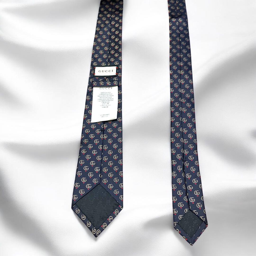 GUCCI グッチ ネクタイ レギュラータイ GG柄 ストライプ