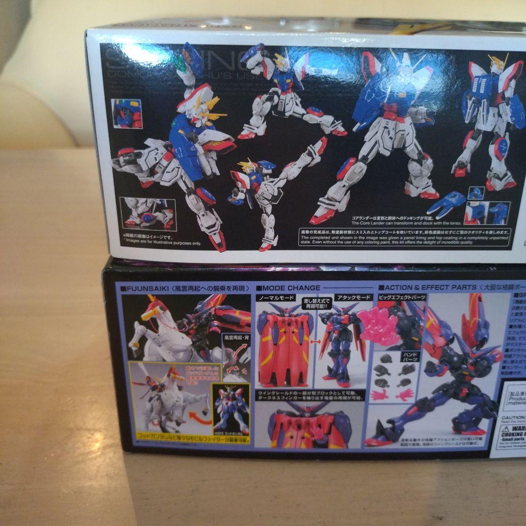 RG シャイニングガンダム + HG マスターガンダム&風雲再起 2つ
