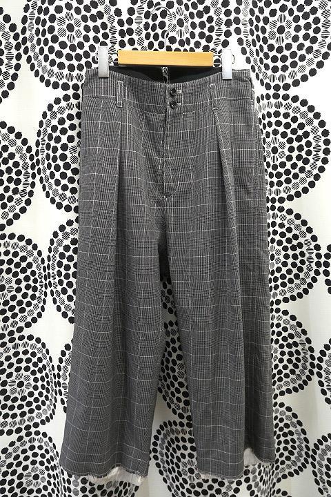 S 正規逆輸入品 サルバム 18aw Hightwaist グレン チェック ハイウエスト パンツ スラックス メンズ S 13 500 Centreeasy Com