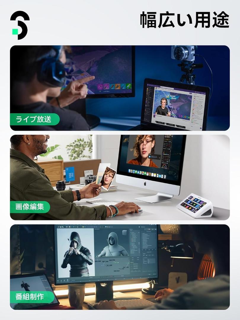 SOOMFON Stream Controller 15キー配列
