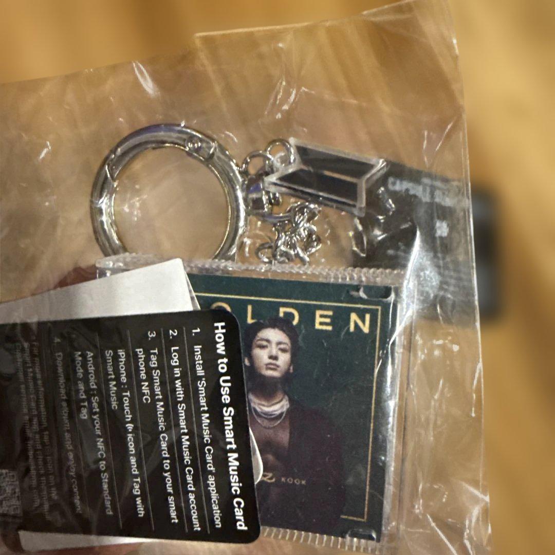 新品未使用】BTS ジョングク【GOLDEN】CDキーホルダー アクキー