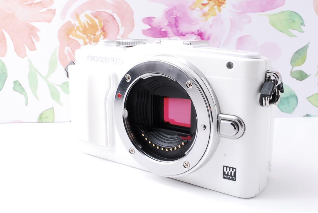 ✨OLYMPUS E-PL6✨ホワイト オリンパス ミラーレス一眼 スマホ転送