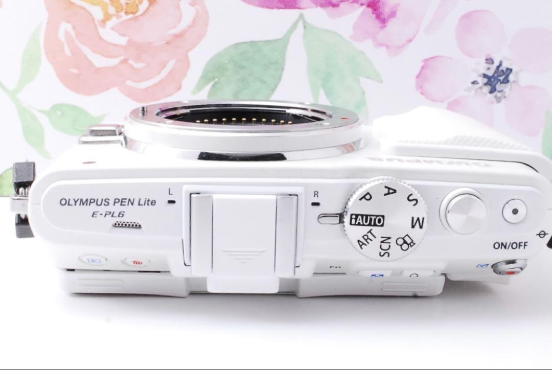 ✨OLYMPUS E-PL6✨ホワイト オリンパス ミラーレス一眼 スマホ転送