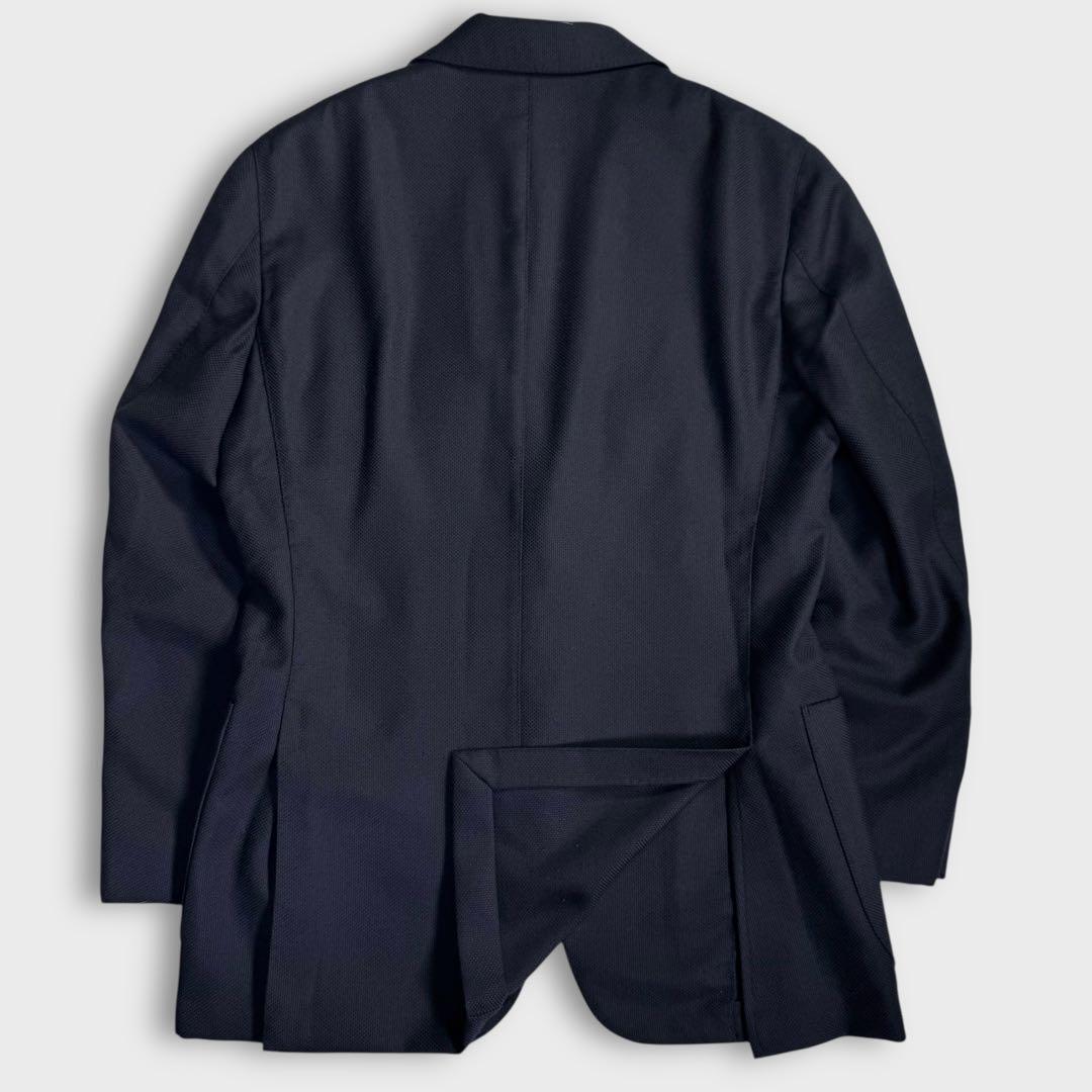 美品 BEAMS F ビームス テーラードジャケット アンコン ネイビー 春夏