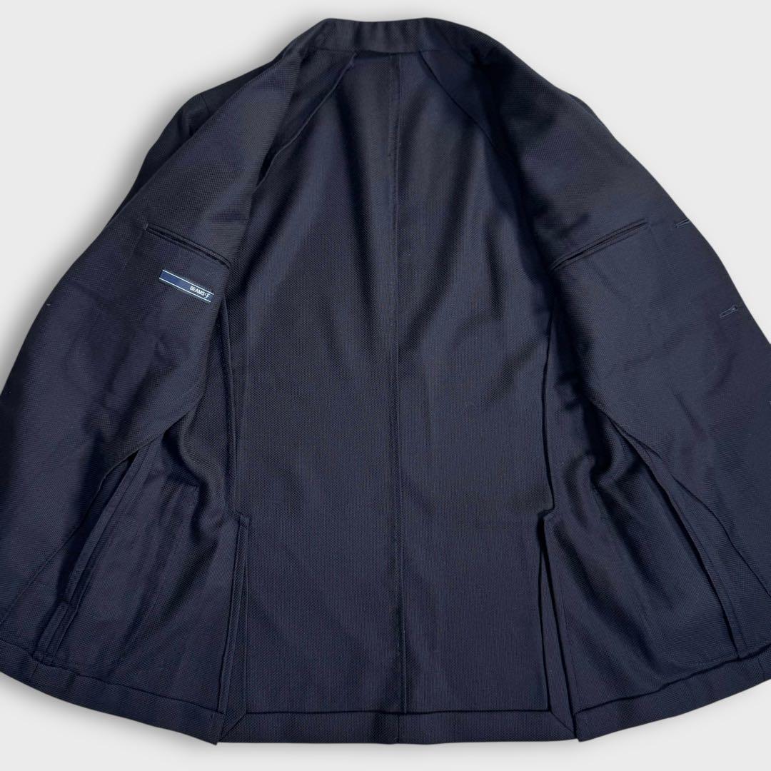 美品 BEAMS F ビームス テーラードジャケット アンコン ネイビー 春夏
