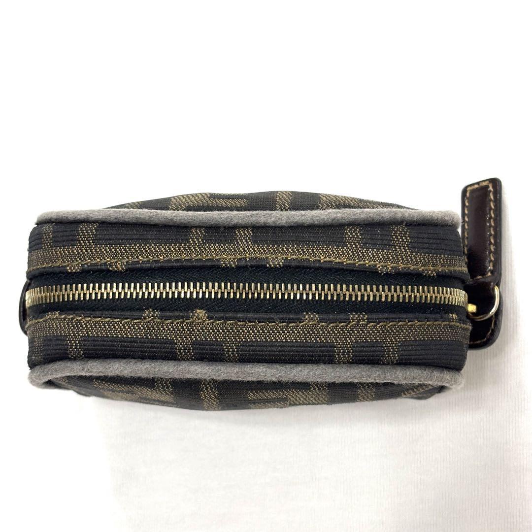 希少 フェンディ FENDI ズッカ柄 ポーチ キャンバス ヴィンテージ ミニ 希少 フェンディ FENDI ズッカ柄 ポーチ キャンバス
