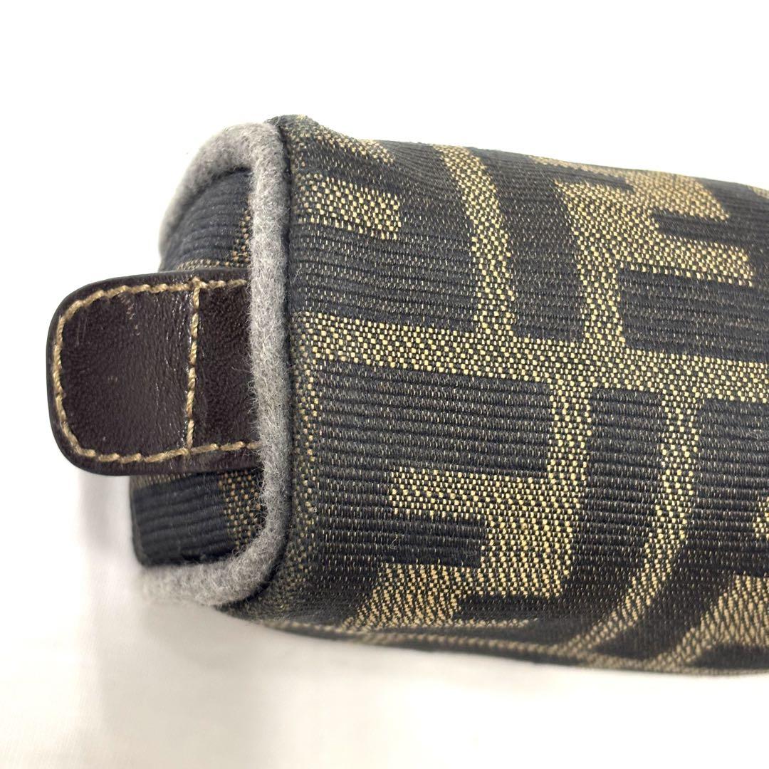 希少 フェンディ FENDI ズッカ柄 ポーチ キャンバス ヴィンテージ ミニ 希少 フェンディ FENDI ズッカ柄 ポーチ キャンバス