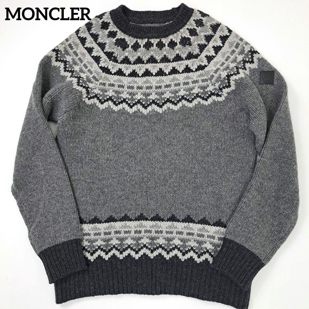 美品★正規品 MONCLER 黒ワッペン モンクレール セーター メンズ L
