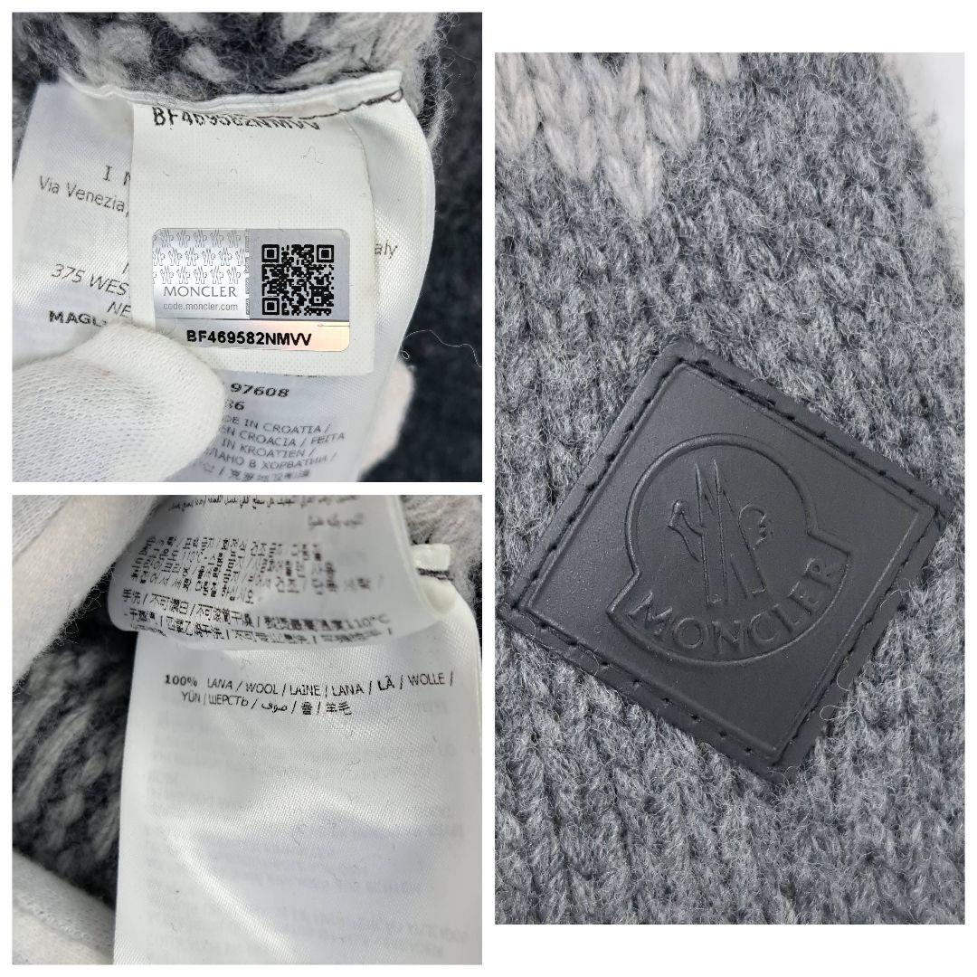 美品★正規品 MONCLER 黒ワッペン モンクレール セーター メンズ L