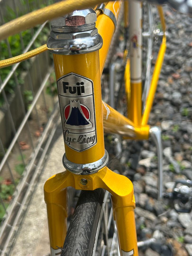 FUJI FEATHER フェザー ピストバイク 黄 Eランク発送 後ブレーキ