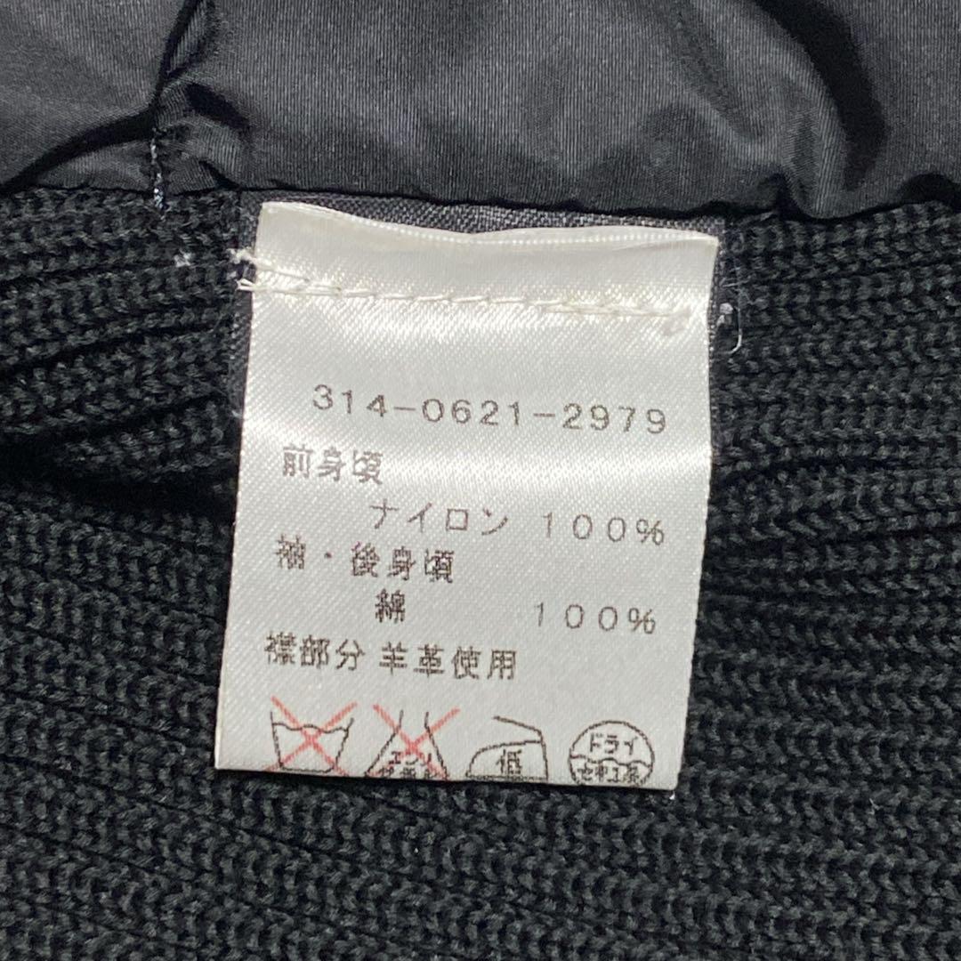GUCCI★グッチ シングルライダース ナイロン レザー 綿 ジャケット 黒