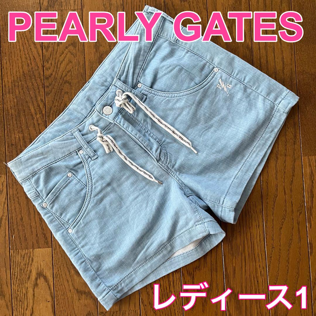 PEARLY GATES パーリーゲイツ ロゴ刺繍 プリント ショートパンツ