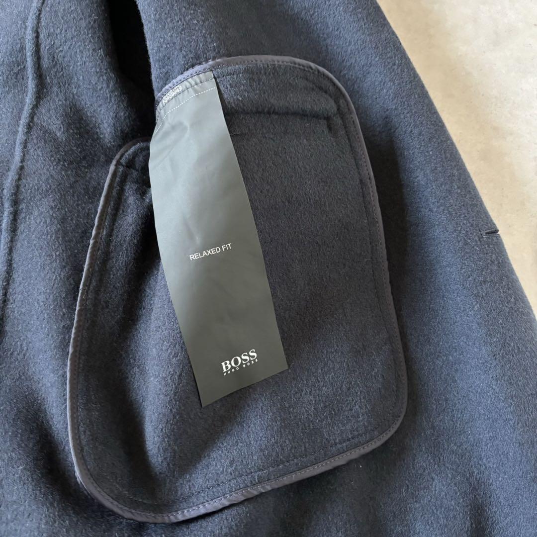 【美品】HUGO BOSS ヒューゴボス チェスターコート ネイビー AK04
