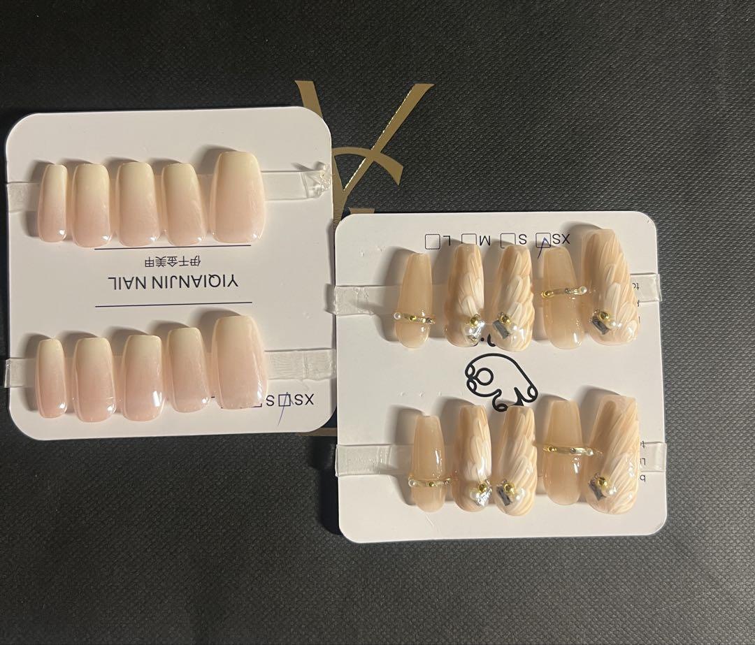 可愛いピンクネイルチップ10個セット ピンク ネイルチップ 10個セット - メルカリ
