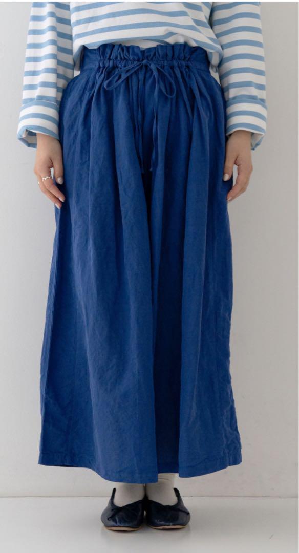 2025ネストローブnest Robe＊コットンラミーワイドクロップドパンツ