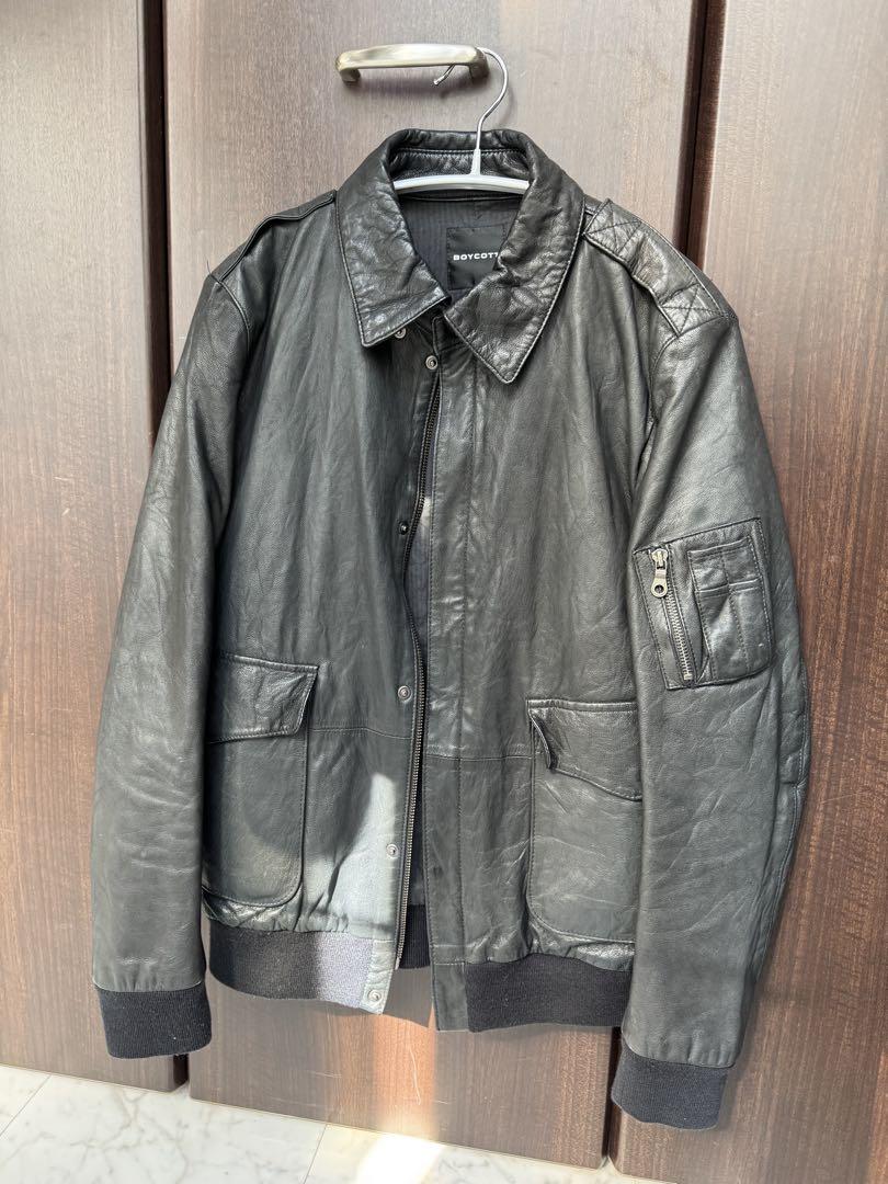 90sブラック　レザージャケット　ライダース　アメカジ 6,000円