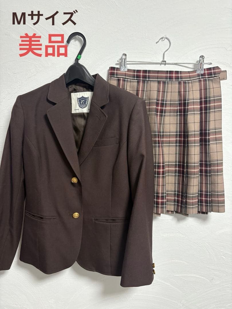 CONOMi ブラウンチェックスカートネクタイ