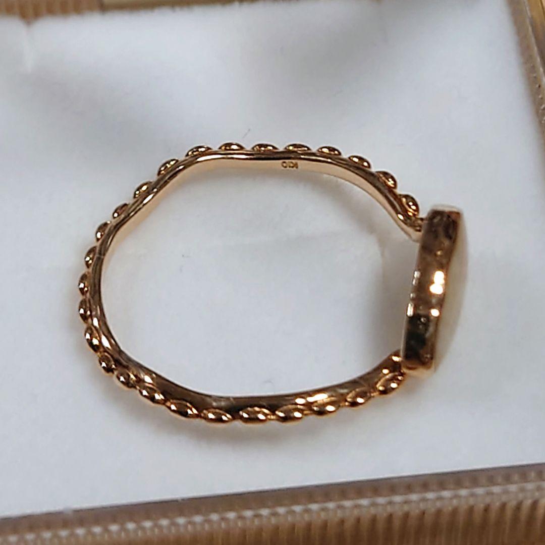 agete リング　マザーオブパール　コンク貝　ｋ10