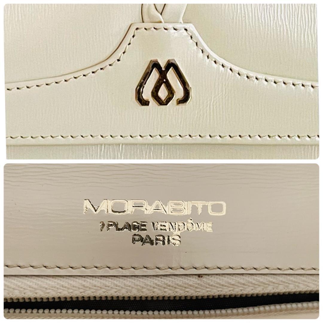 MORABITO ショルダーバッグ クラッチ 2way 白 レザー ゴールド