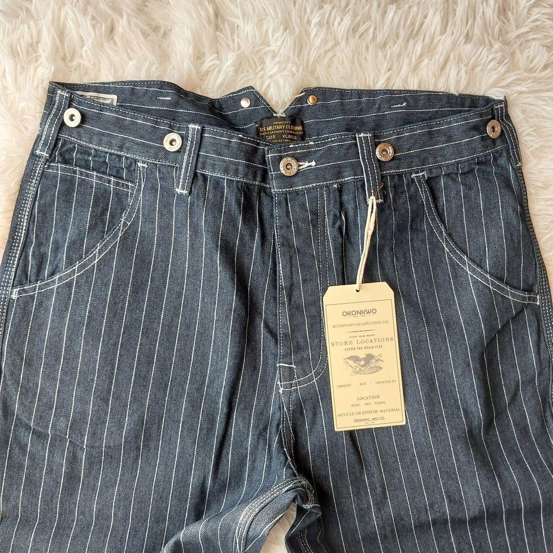 ウォバッシュ パンツ デニム XL ストライプ 新品未使用 タグ付き