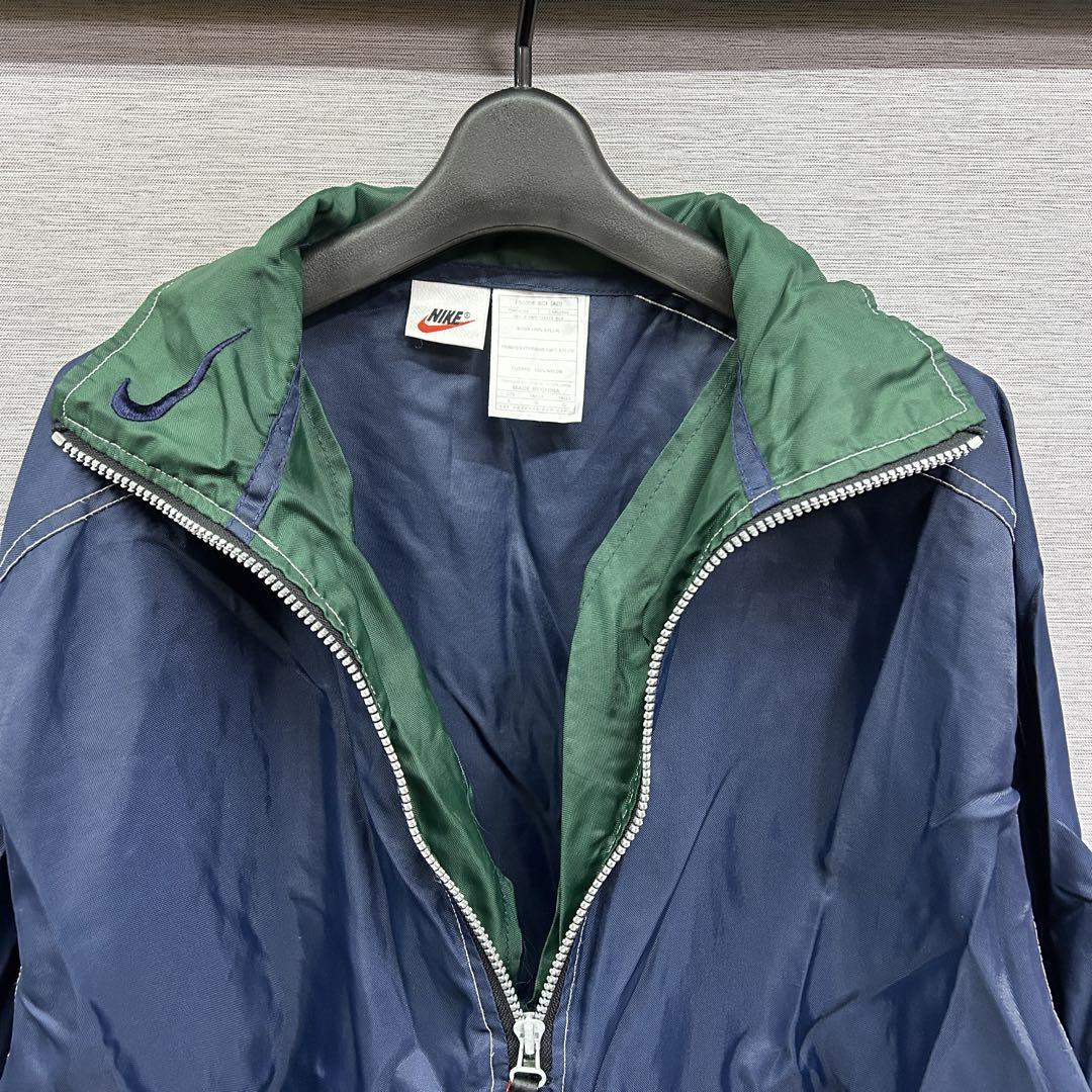 90s NIKE ナイキ アノラック ロゴ 刺繍 ハーフジップ 古着 90年代