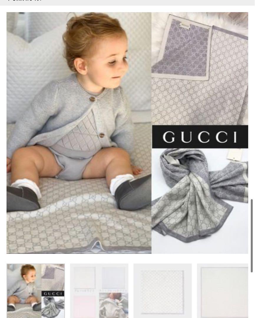輝く高品質な GUCCI ベビー ブランケット ウール 新品同様 - メルカリ ラッピング・包装