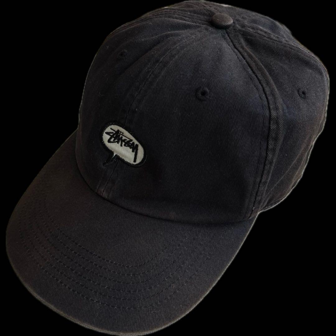 “刺繍ロゴ” old stussy stussyhats 6パネルキャップ 黒 刺繍ロゴ” old stussy stussyhats 6パネルキャップ 黒