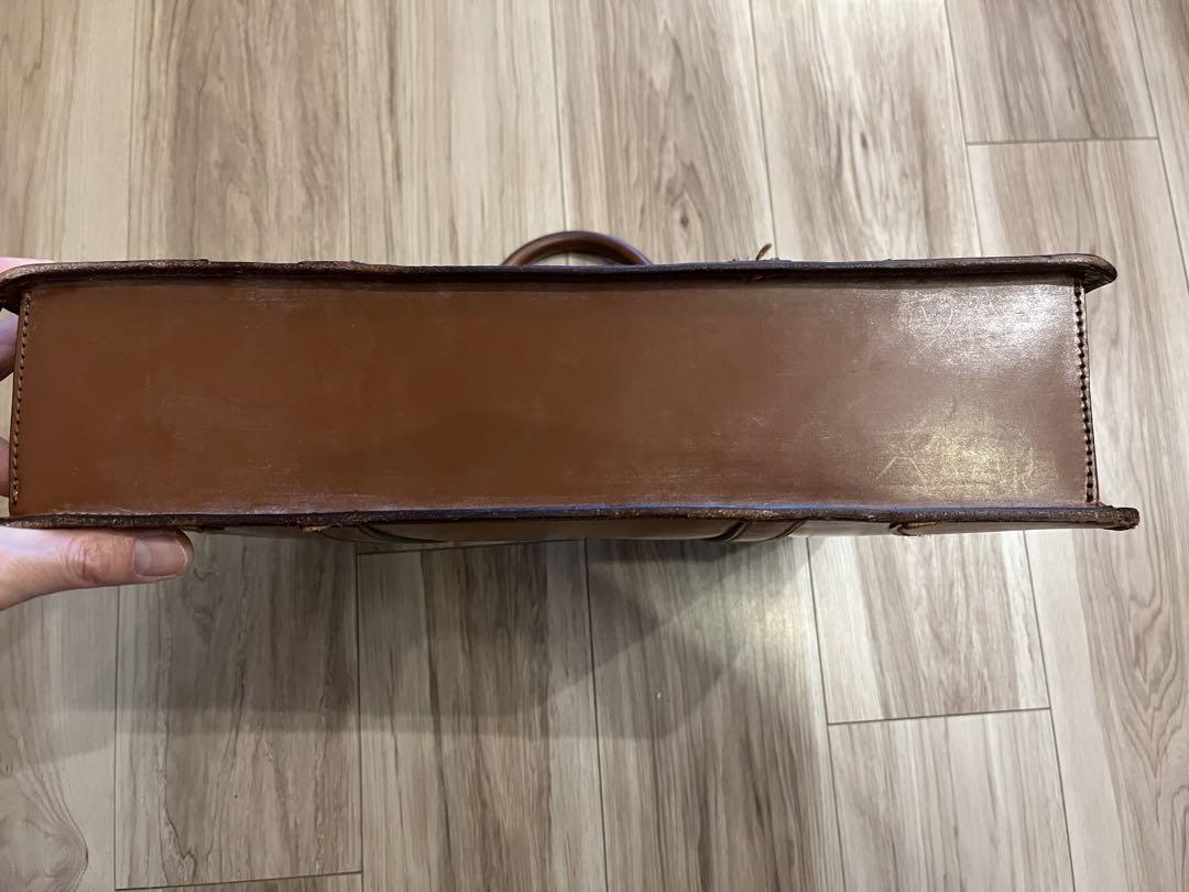 GANZO ブライドルレザー ブリーフケース 38cm ヘーゼル