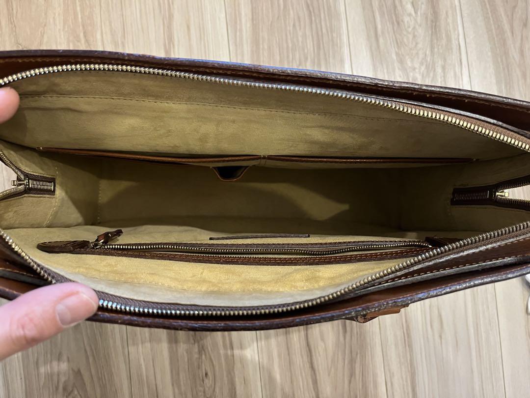 GANZO ブライドルレザー ブリーフケース 38cm ヘーゼル
