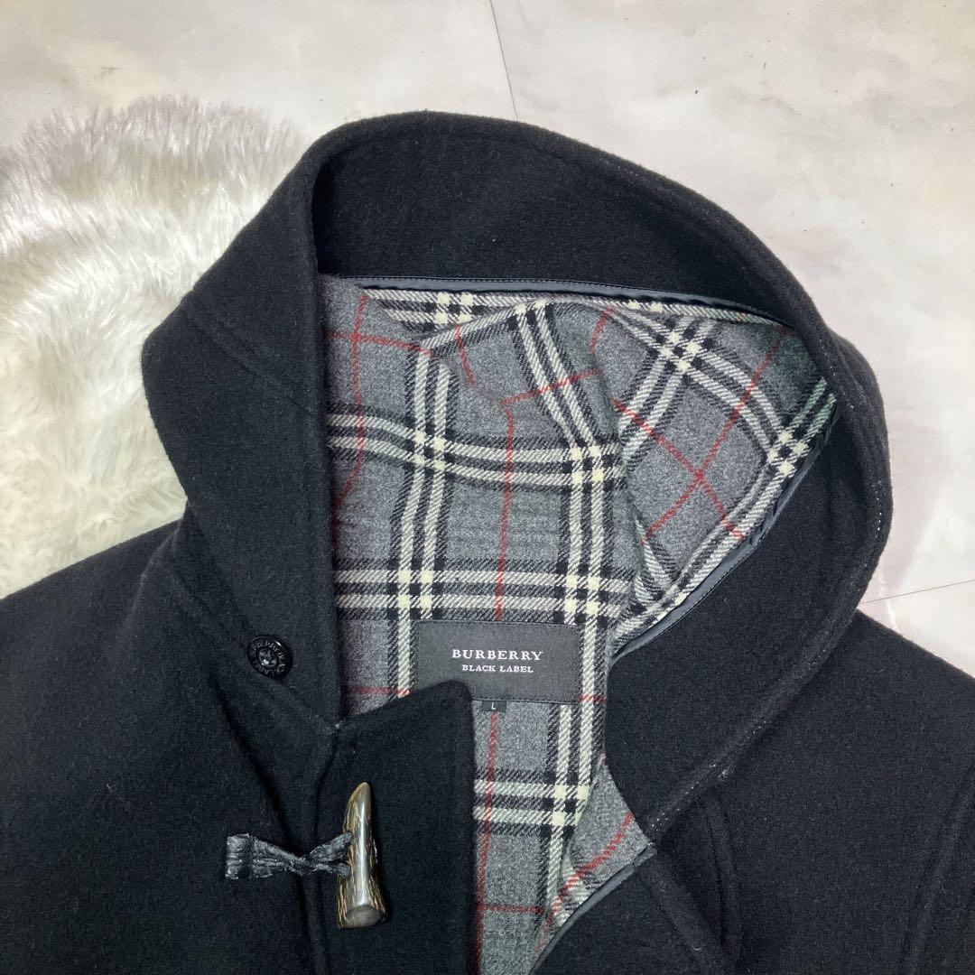 BURBBERY BLACK LABEL ダッフルコート　L ウール　フード付