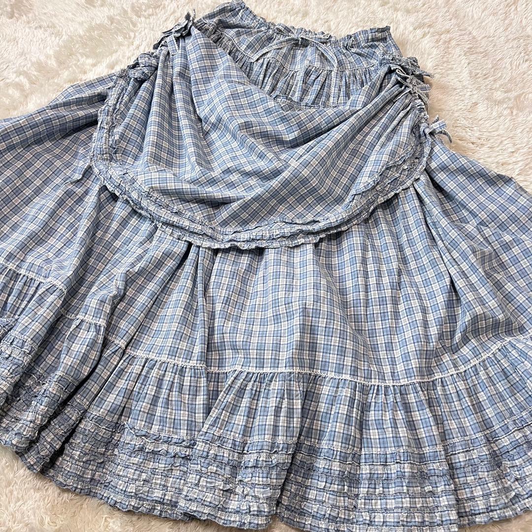 【ITEM半額以下!】 ワンダフルワールド 贅沢ギンガムチェック セットアップ ブラウス スカートFREE SIZE・KANEKO ISAO 多彩な品揃え。