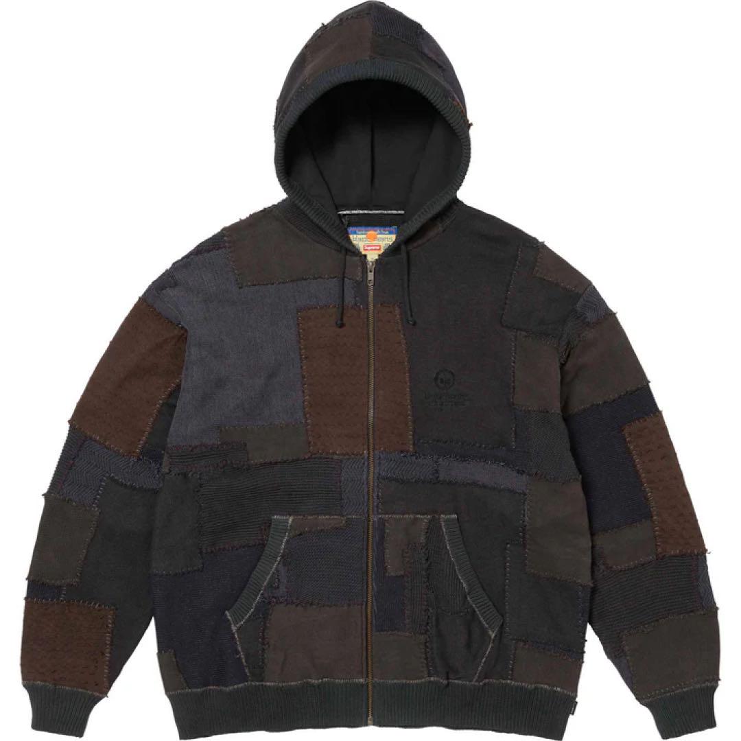 Supreme Patchwork Zip Up Hooded Sweaterニット/セーター