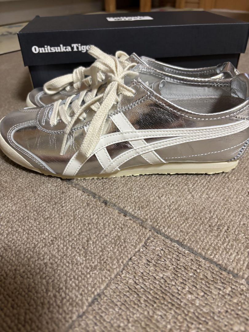 Onitsuka Tiger メタリックシルバー バレエシューズ23cm Onitsuka Tiger MEXICO 66 TGRS オニツカタイガー メキシコ66