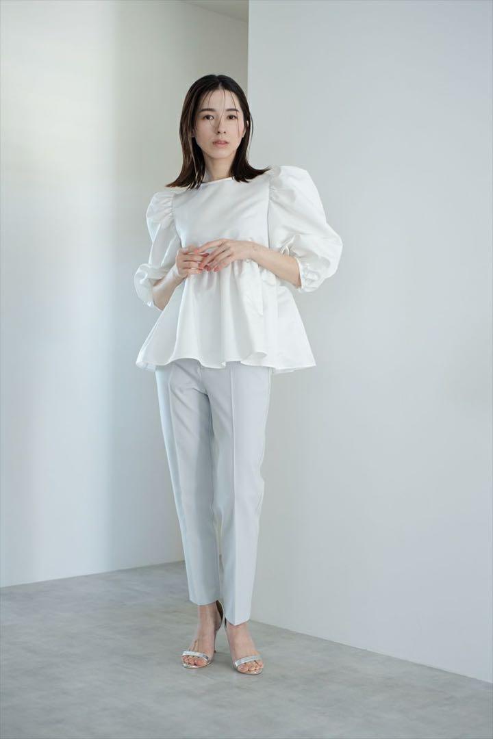 【美品】maison de Dolce ボリュームスリーブブラウス【white】 maison de dolce. メゾンドドルチェ ボリュームスリーブブラウス